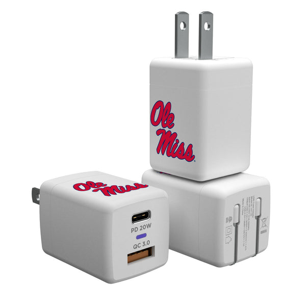 University of Mississippi Rebels Insignia USB A/C Charger