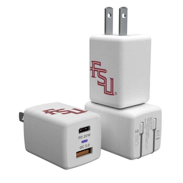 Florida State University Seminoles Athletic Wordmark Insignia USB A/C Charger