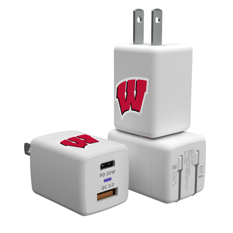 University of Wisconsin Badgers Insignia USB A/C Charger