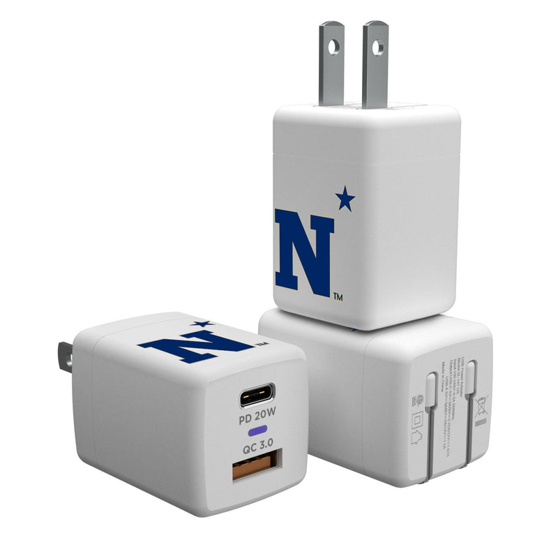 United State Naval Academy Midshipmen Insignia USB A/C Charger