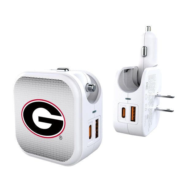 University of Georgia Bulldogs Linen 2 in 1 USB Charger