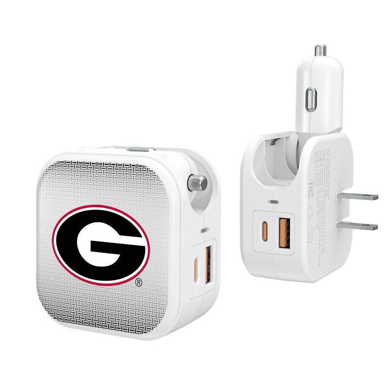 University of Georgia Bulldogs Linen 2 in 1 USB Charger