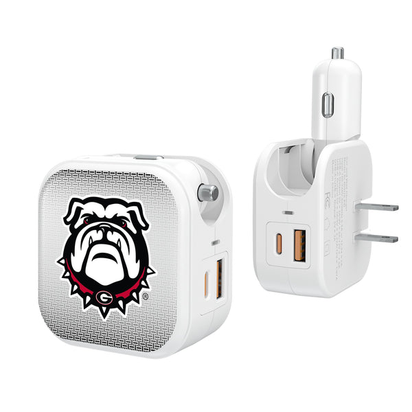 University of Georgia Bulldogs Uga Linen 2 in 1 USB Charger