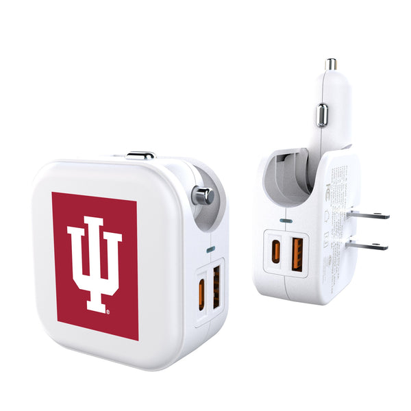 Indiana University Hoosiers Insignia 2 in 1 USB Charger