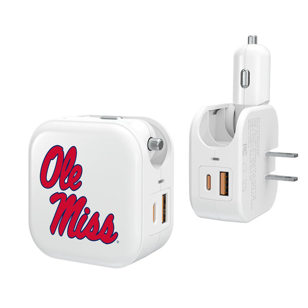 University of Mississippi Rebels Insignia 2 in 1 USB Charger