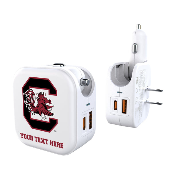 University of South Carolina Gamecocks Personalized Insignia 2 in 1 USB Charger