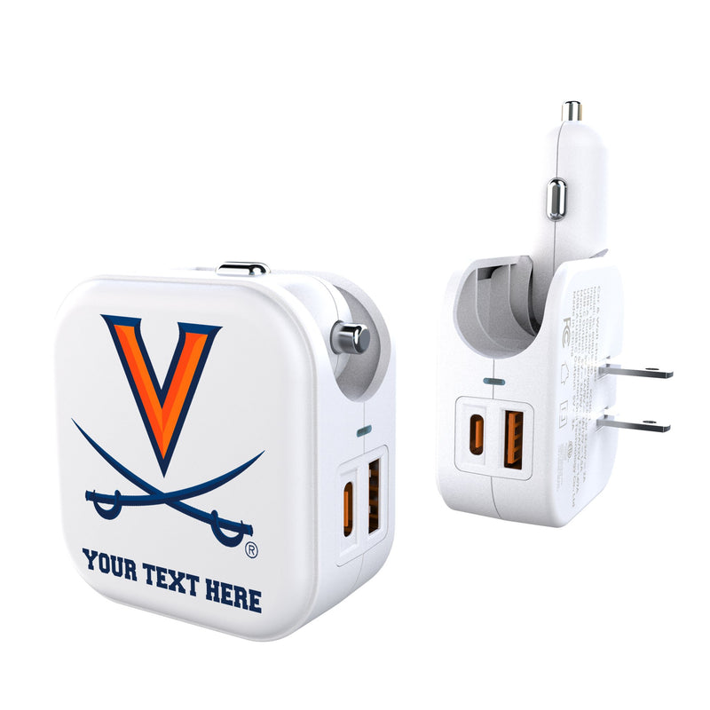 University of Virginia Cavaliers Personalized Insignia 2 in 1 USB Charger