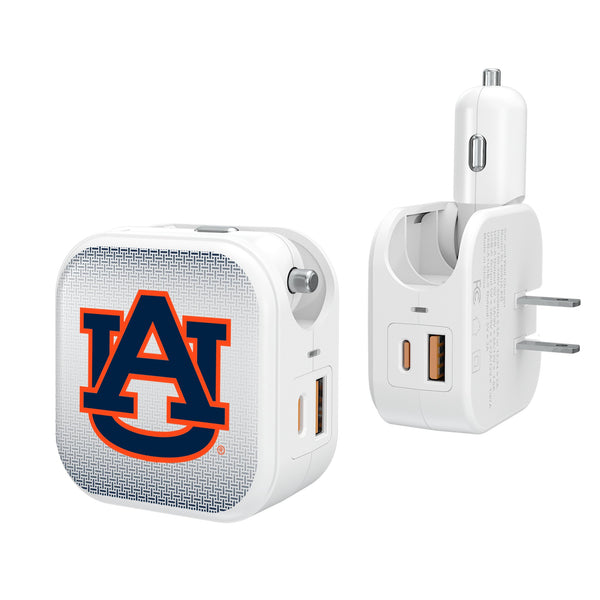 University of Auburn Tigers Linen 2 in 1 USB Charger
