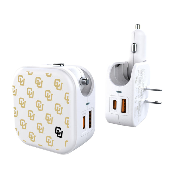 University of Colorado Buffaloes Fashion Pattern 2 in 1 USB Charger