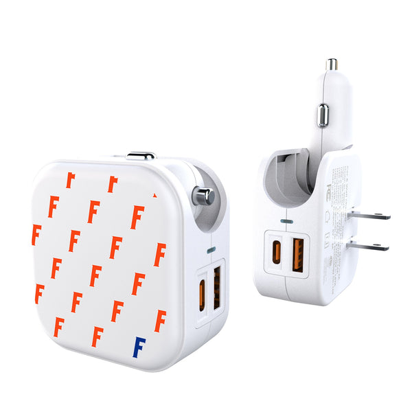 University of Florida Gators Fashion Pattern 2 in 1 USB Charger