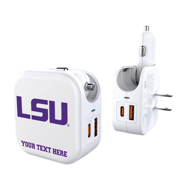 Louisiana State University Tigers Personalized Insignia 2 in 1 USB Charger