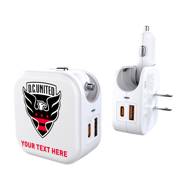DC United Personalized Insignia 2 in 1 USB Charger