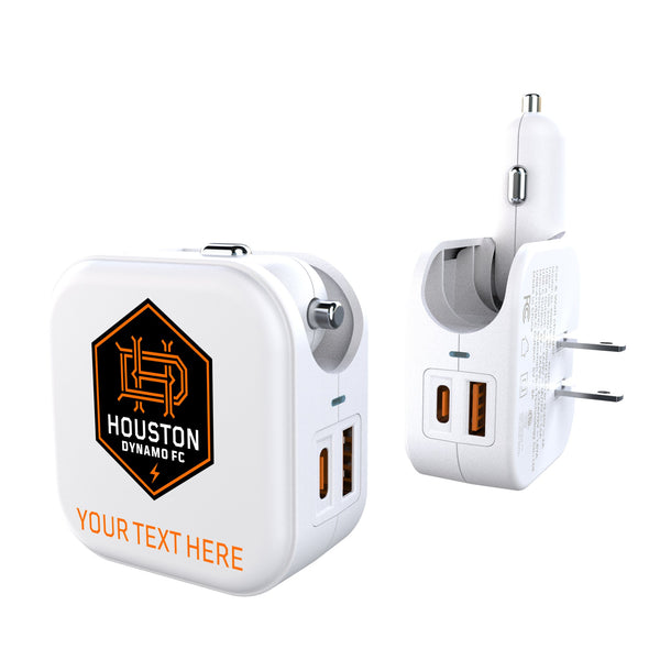 Houston Dynamo Personalized Insignia 2 in 1 USB Charger