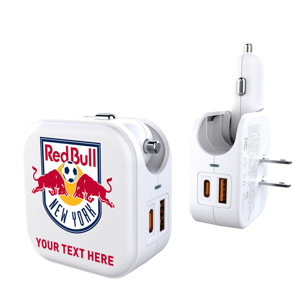 New York Red Bulls Personalized Insignia 2 in 1 USB Charger