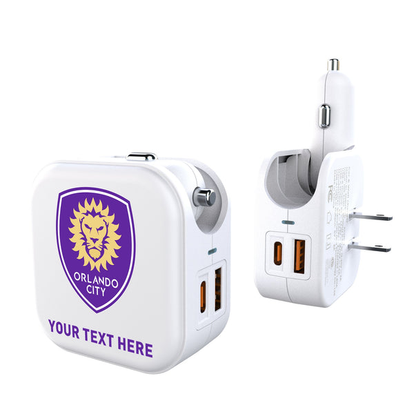 Orlando City Soccer Club Personalized Insignia 2 in 1 USB Charger