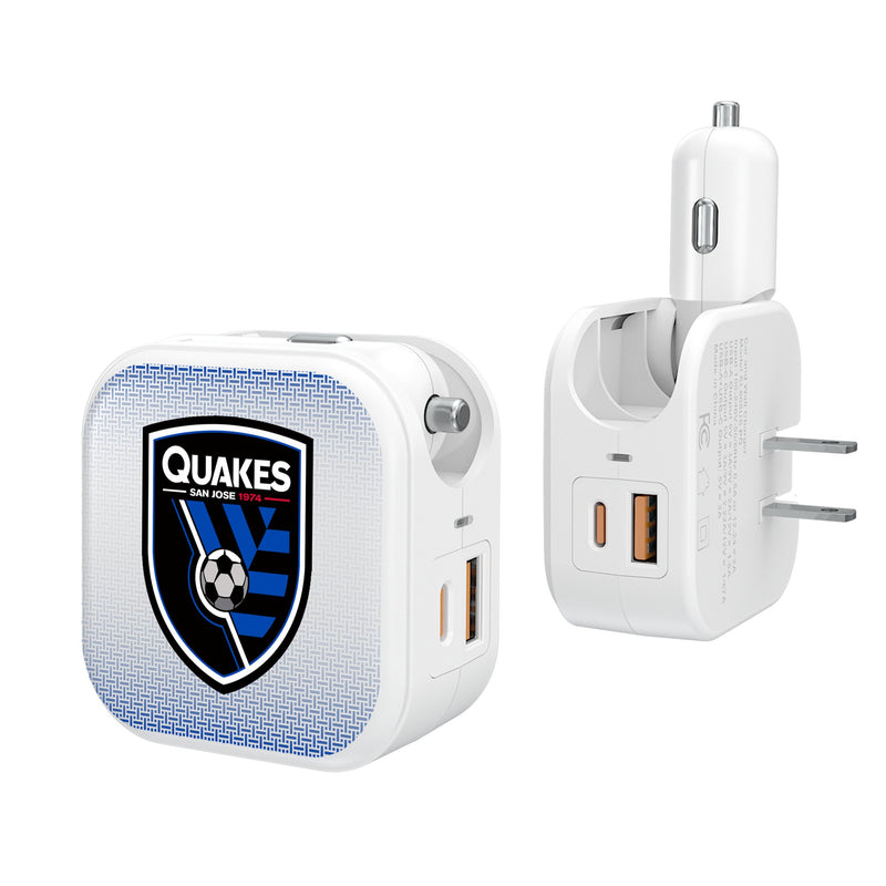 San Jose Earthquakes   Linen 2 in 1 USB Charger