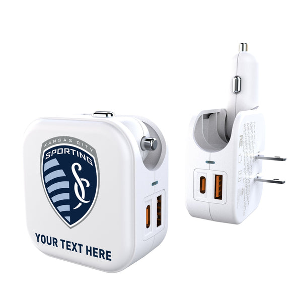 Sporting Kansas City Personalized Insignia 2 in 1 USB Charger