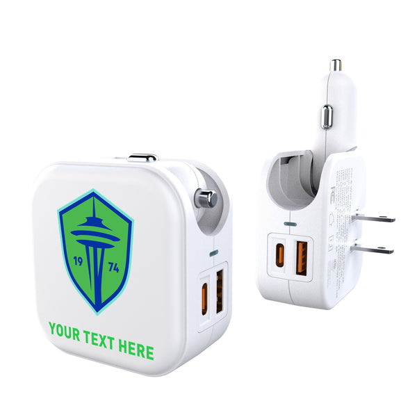 Seattle Sounders FC Personalized Insignia 2 in 1 USB Charger