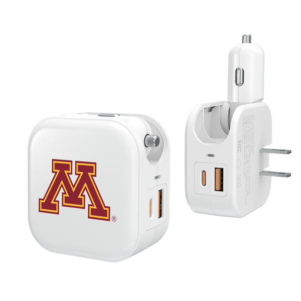University of Minnesota Golden Gophers Insignia 2 in 1 USB Charger