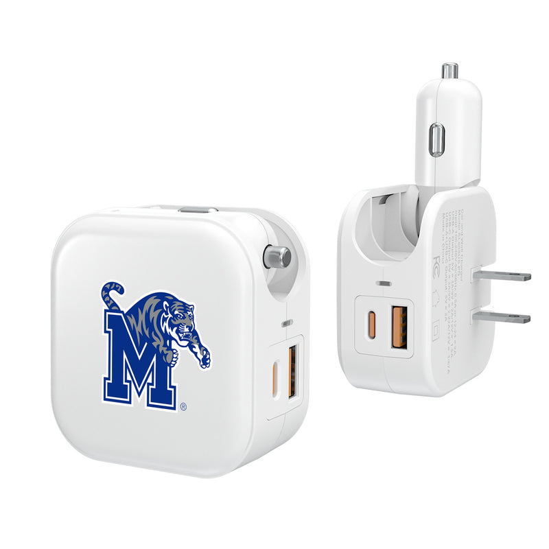 University of Memphis Tigers Insignia 2 in 1 USB Charger