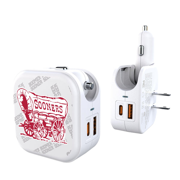 University of Oklahoma Sooners Quadtile 2 in 1 USB Charger