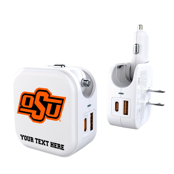 Oklahoma State University Cowboys Personalized Insignia 2 in 1 USB Charger