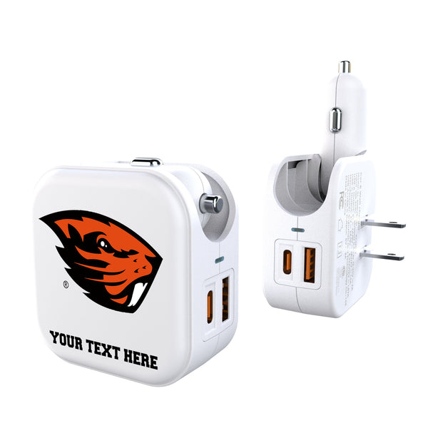 Oregon State University Beavers Personalized Insignia 2 in 1 USB Charger