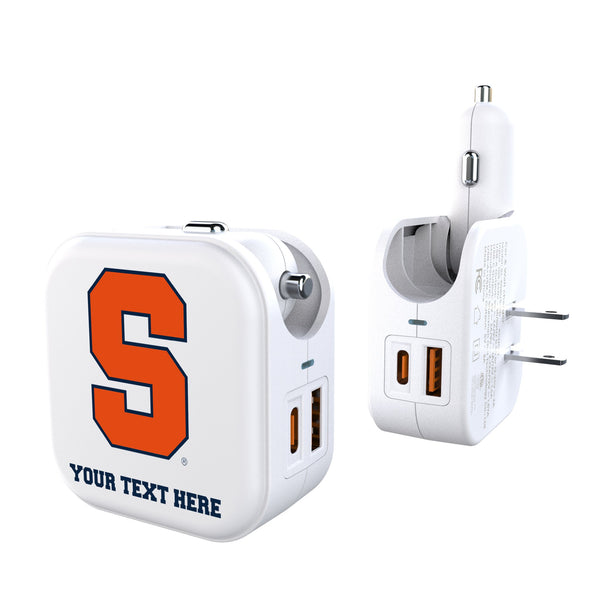 Syracuse University Orange Personalized Insignia 2 in 1 USB Charger