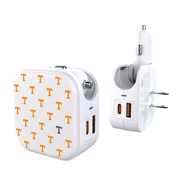University of Tennessee Volunteers Fashion Pattern 2 in 1 USB Charger