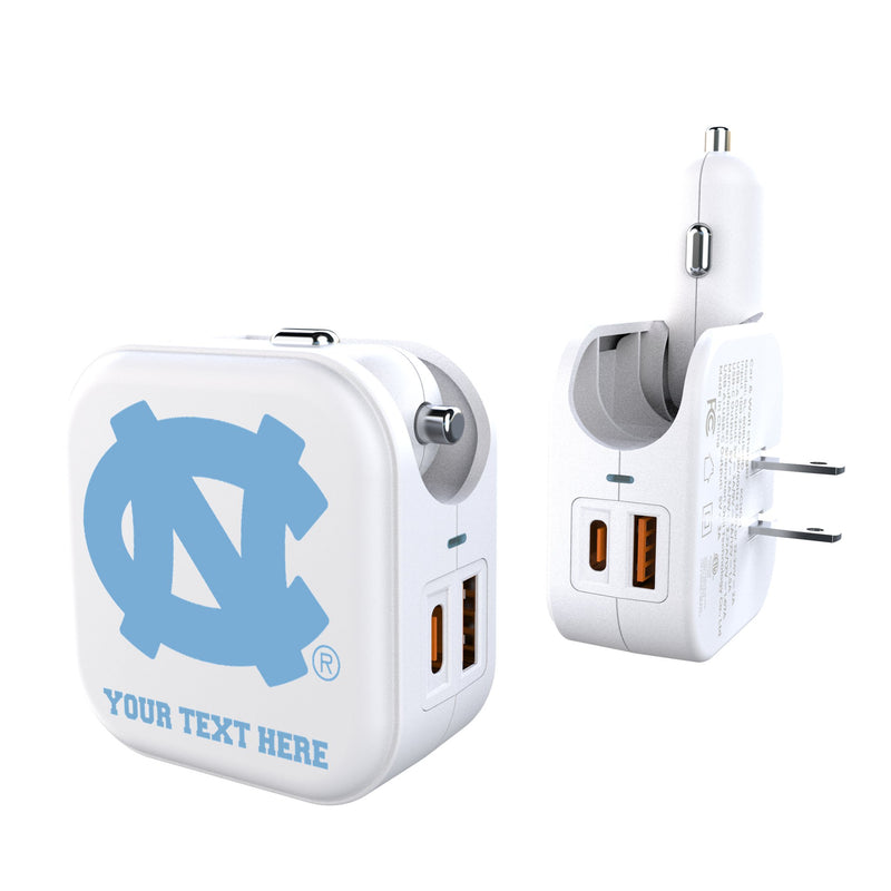 University of North Carolina Tar Heels Personalized Insignia 2 in 1 USB Charger
