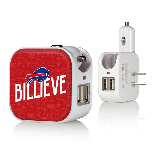 Buffalo Bills 2024 Illustrated Limited Edition 2 in 1 USB Charger