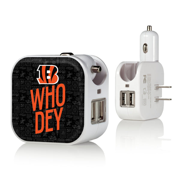 Cincinnati Bengals 2024 Illustrated Limited Edition 2 in 1 USB Charger