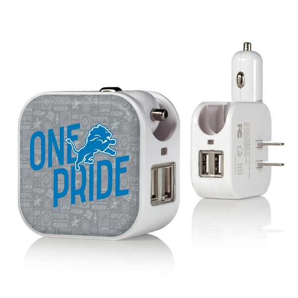 Detroit Lions 2024 Illustrated Limited Edition 2 in 1 USB Charger