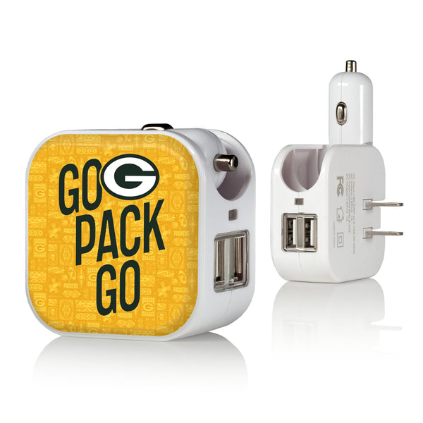 Green Bay Packers 2024 Illustrated Limited Edition 2 in 1 USB Charger
