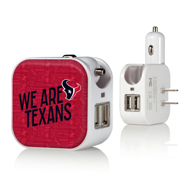 Houston Texans 2024 Illustrated Limited Edition 2 in 1 USB Charger