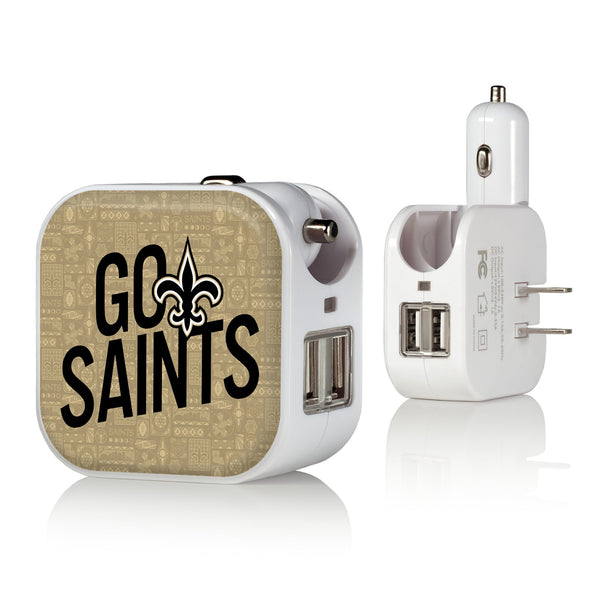 New Orleans Saints 2024 Illustrated Limited Edition 2 in 1 USB Charger