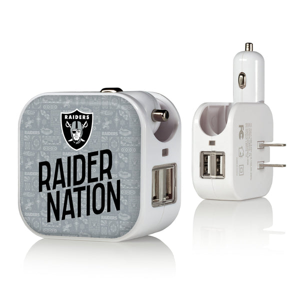 Las Vegas Raiders 2024 Illustrated Limited Edition 2 in 1 USB Charger