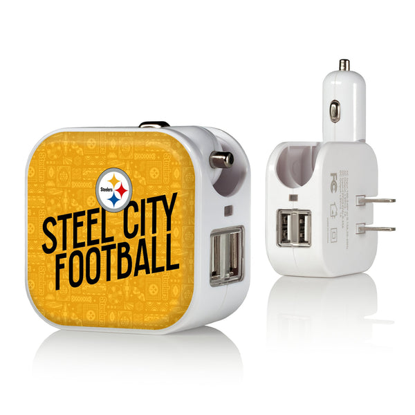 Pittsburgh Steelers 2024 Illustrated Limited Edition 2 in 1 USB Charger