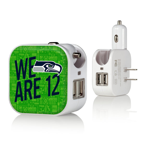 Seattle Seahawks 2024 Illustrated Limited Edition 2 in 1 USB Charger