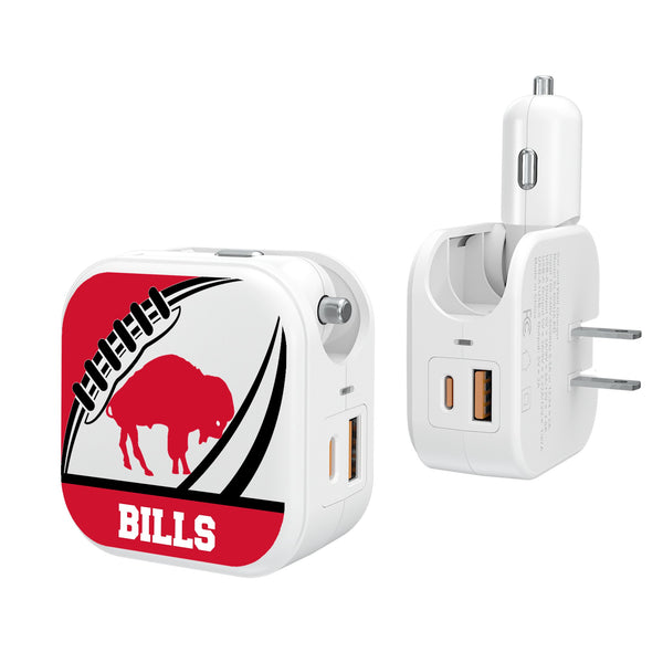 Buffalo Bills Historic Collection Passtime 2 in 1 USB Charger