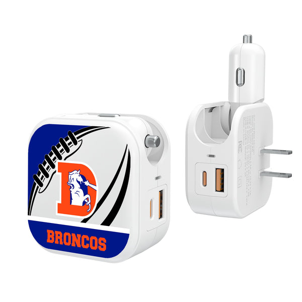 Denver Broncos 1993-1996 Historic Collection Passtime 2 in 1 USB Charger