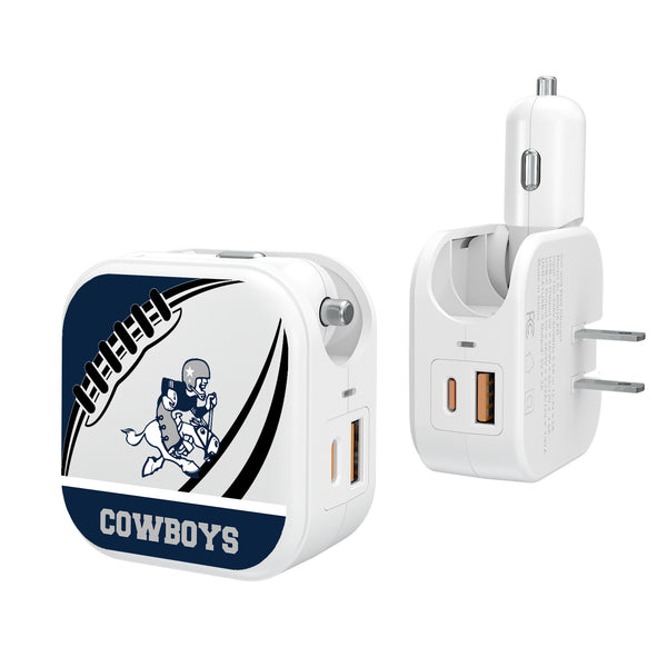 Dallas Cowboys 1966-1969 Historic Collection Passtime 2 in 1 USB Charger