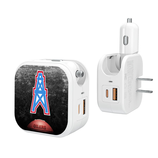 Houston Oilers Historic Collection Legendary 2 in 1 USB Charger