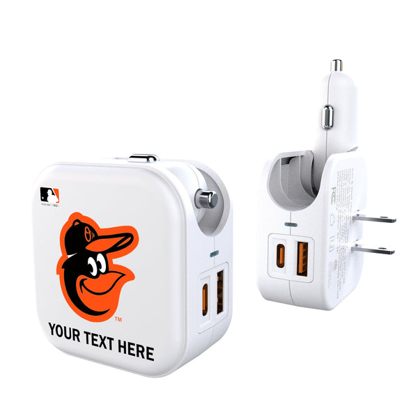 Baltimore Orioles Personalized Insignia 2 in 1 USB Charger