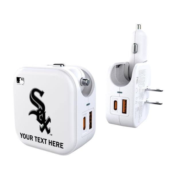 Chicago White Sox Personalized Insignia 2 in 1 USB Charger