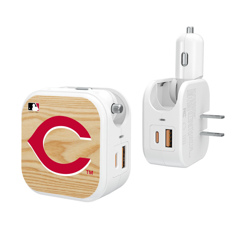 Cincinnati Reds Baseball Bat 2 in 1 USB Charger