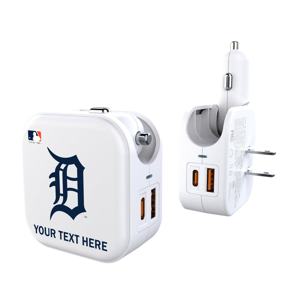 Detroit Tigers Personalized Insignia 2 in 1 USB Charger