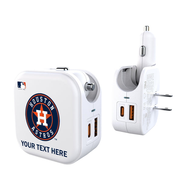 Houston Astros Personalized Insignia 2 in 1 USB Charger