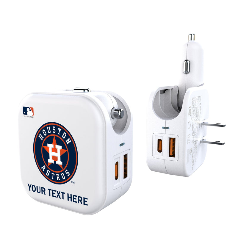Houston Astros Personalized Insignia 2 in 1 USB Charger
