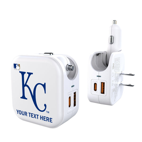 Kansas City Royals Personalized Insignia 2 in 1 USB Charger